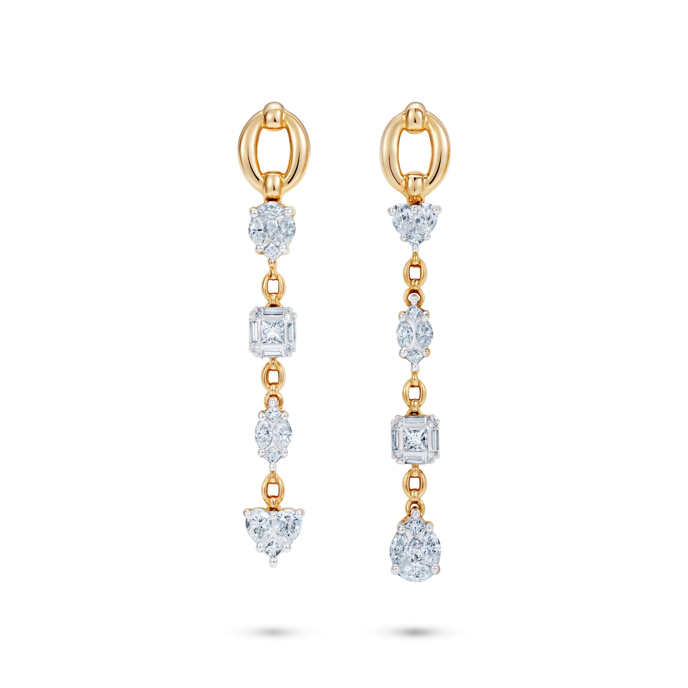 Roderica Long earrings in GOLD-WHITE-CZ | Vivienne Westwood®